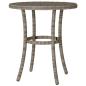 Preview: 3-tlg. Bistro-Set mit Kissen Grau Poly Rattan