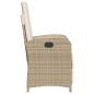 Preview: 3-tlg. Bistro-Set mit Kissen Beige Poly Rattan