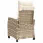 Preview: 3-tlg. Bistro-Set mit Kissen Beige Poly Rattan