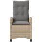 Preview: 3-tlg. Bistro-Set mit Kissen Beigemischung Poly Rattan
