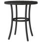 Preview: 3-tlg. Bistro-Set mit Kissen Schwarz Poly Rattan