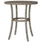 Preview: 3-tlg. Bistro-Set mit Kissen Grau Poly Rattan