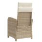Preview: 3-tlg. Bistro-Set mit Kissen Beige Poly Rattan