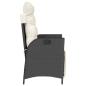 Preview: 3-tlg. Bistro-Set mit Kissen Schwarz Poly Rattan
