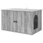 Preview: Katzenhaus Graues Sonoma 85 x 55 x 50 cm Holzwerkstoff