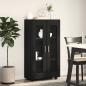 Preview: Sideboard mit Regal Schwarz 55,5 x 29 x 100 cm Holzwerkstoff