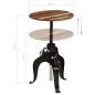 Preview: Bartisch Altholz Massiv 60x(76-110) cm