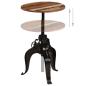 Preview: Bartisch Altholz Massiv 60x(76-110) cm