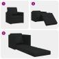 Preview: Klappsofa Bett Schwarz 74 x 77 x 81 cm Stoff