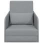 Preview: Klappsofa Bett Hellgrau 65 x 80 x 83 cm Stoff