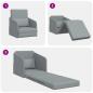 Preview: Klappsofa Bett Hellgrau 65 x 80 x 83 cm Stoff