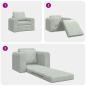 Preview: Klappsofa Bett Hellgrau 98 x 71 x 83 cm Samt