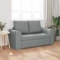 Preview: ARDEBO.de - Klappsofa Bett Hellgrau 148 x 71 x 83 cm Stoff