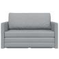 Preview: Klappsofa Bett Hellgrau 124 x 71 x 78 cm Stoff