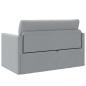 Preview: Klappsofa Bett Hellgrau 124 x 71 x 78 cm Stoff