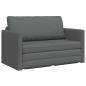 Preview: Klappsofa Bett Dunkelgrau 124 x 71 x 78 cm Stoff