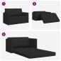 Preview: Klappsofa Bett Schwarz 124 x 71 x 78 cm Stoff