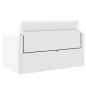 Preview: ARDEBO.de - Klappsofa Bett Weiß 124 x 71 x 78 cm PVC