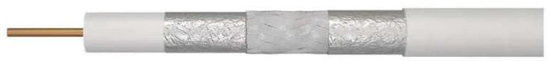 Preview: EMOS S5272 Koaxialkabel CB115, CLASS A, 3-fach geschirmt, Schirmabdeckung >90 %, Innenbereich, 100m Spule, weiß (2305023000)
