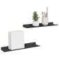 Preview: ARDEBO.de - Wandregal mit Regal Wandmontiert 2 pcs Schwarz 80 x 9 x 2.5 cm