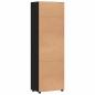 Preview: Highboard mit Regal Schwarz 60 x 35 x 182 cm Holzwerkstoff