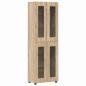 Preview: Highboard mit Regal Sonoma-Eiche 60 x 35 x 182 cm Holzwerkstoff