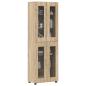 Preview: Highboard mit Regal Sonoma-Eiche 60 x 35 x 182 cm Holzwerkstoff