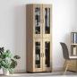 Preview: Highboard mit Regal Sonoma-Eiche 60 x 35 x 182 cm Holzwerkstoff