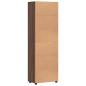 Preview: ARDEBO.de - Highboard Braun Eichen-Optik 60 x 35 x 182 cm Holzwerkstoff