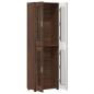 Preview: Highboard Braun Eichen-Optik 60 x 35 x 182 cm Holzwerkstoff