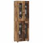 Preview: Highboard mit Regal Altholz 60 x 35 x 182 cm Holzwerkstoff