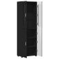 Preview: ARDEBO.de - Highboard mit Regal Schwarz 60 x 35 x 182 cm Holzwerkstoff