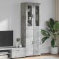 Preview: ARDEBO.de - Highboard mit Regal Beton Grau 60 x 35 x 182 cm Holzwerkstoff