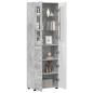 Preview: Highboard mit Regal Beton Grau 60 x 35 x 182 cm Holzwerkstoff