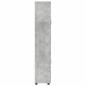 Preview: Highboard mit Regal Beton Grau 60 x 35 x 182 cm Holzwerkstoff