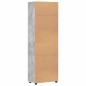 Preview: Highboard mit Regal Beton Grau 60 x 35 x 182 cm Holzwerkstoff