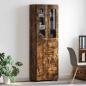 Preview: Highboard Geräucherte Eiche 60 x 35 x 182 cm Holzwerkstoff