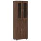 Preview: Highboard Braun Eichen-Optik 60 x 35 x 182 cm Holzwerkstoff
