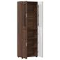 Preview: Highboard Braun Eichen-Optik 60 x 35 x 182 cm Holzwerkstoff