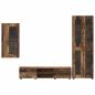 Preview: TV-Schrankset mit Schubladen mit Regal Altholz Holzwerkstoff