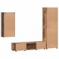 Preview: TV-Schrankset mit Schubladen mit Regal Altholz Holzwerkstoff