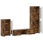 Preview: TV-Schrankset mit Schubladen Geräucherte Eiche Holzwerkstoff