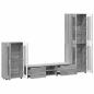Preview: TV-Schrankset mit Schubladen Graues Sonoma Holzwerkstoff