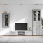 Preview: TV-Schrankset mit Schubladen mit Regal Beton Grau Holzwerkstoff