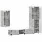 Preview: TV-Schrankset mit Schubladen mit Regal Beton Grau Holzwerkstoff