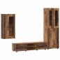 Preview: TV-Schrankset mit Schubladen mit Regal Altholz Holzwerkstoff
