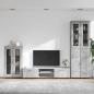 Preview: TV-Schrankset mit Schubladen mit Regal Beton Grau Holzwerkstoff