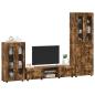 Preview: TV-Schrankset mit Schubladen Geräucherte Eiche Holzwerkstoff