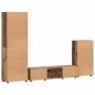 Preview: TV-Schrankset mit Schubladen mit Regal Altholz Holzwerkstoff