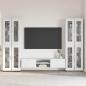 Preview: ARDEBO.de - TV-Schrankset mit Schubladen mit Regal Weiß Holzwerkstoff